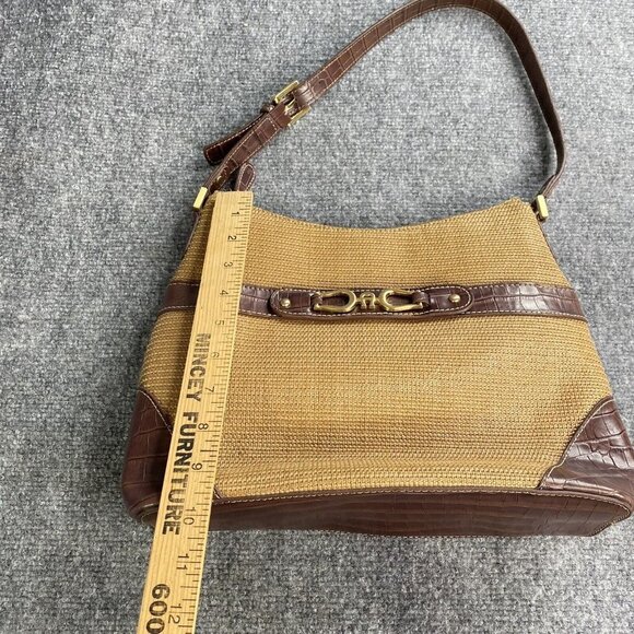 VTG Etienne Aigner Shoulder Bag Purse Handbag Satchel 12 X 10‎ Tan Faux Leather - Picture 14 of 16